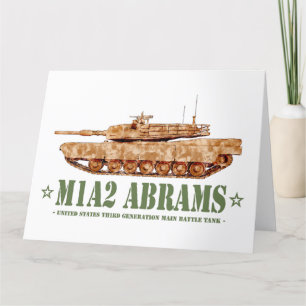 Tarjeta De Agradecimiento M1A2 Abrams US MBT Tank Desert Storm Veterano