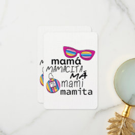 Tarjeta De Agradecimiento má mami mamita de los 90