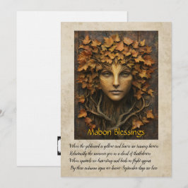 Tarjeta De Agradecimiento Mabon Autumn Equinox Greeting Card