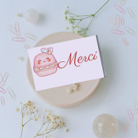 Macarons franceses adorables con una acuarela rosa