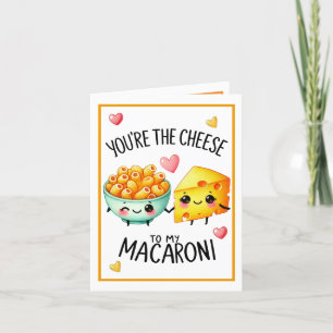 Tarjeta De Agradecimiento Macarrones con Queso Kawaii Adorables