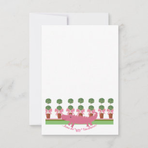 Tarjeta De Agradecimiento Macetas de flores de aligator topiario