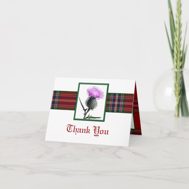 Tarjeta de agradecimiento MacFarlane Tartan y This (Anverso)