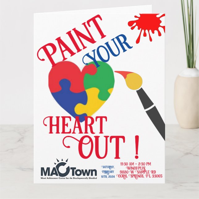 Tarjeta De Agradecimiento MACTown Paint Your HearOut Card (Anverso)