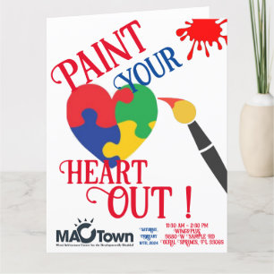 Tarjeta De Agradecimiento MACTown Paint Your HearOut Card