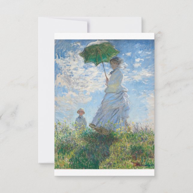 Tarjeta De Agradecimiento Madame Monet and Her Son by Claude Monet (Anverso)