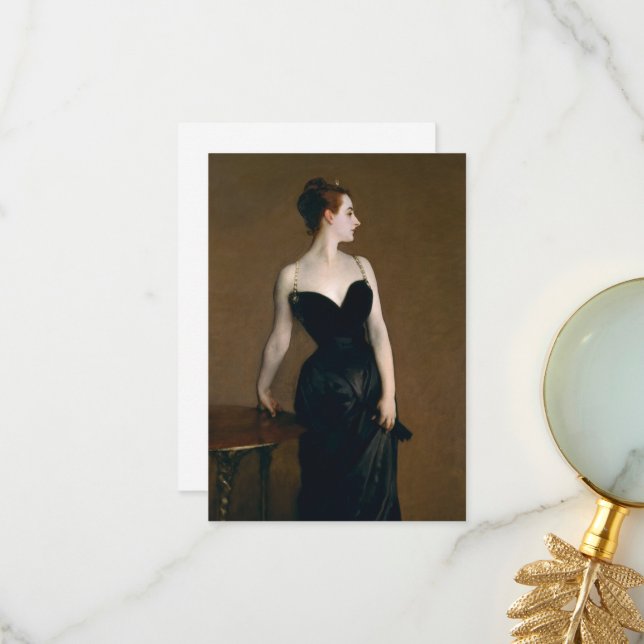 Tarjeta De Agradecimiento Madame X de John Singer Sargent (Anverso/Reverso In Situ)