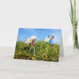 Tarjeta De Agradecimiento Madeliefjes plukkende fubby's.