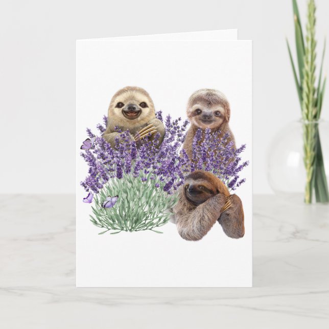 Tarjeta De Agradecimiento Madera espumosa de la camiseta de lavanda madre de (Anverso)