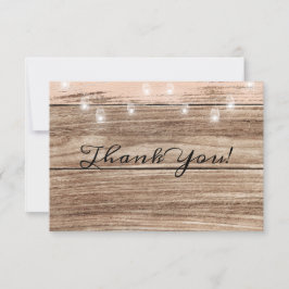 Tarjeta De Agradecimiento Madera rosa y linternas rusas