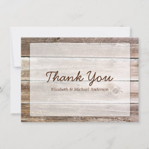Tarjeta De Agradecimiento Madera rústica de granero