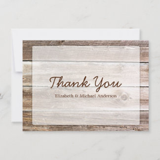 Tarjeta De Agradecimiento Madera rústica de granero