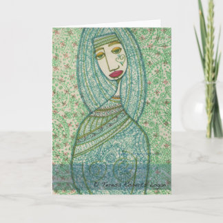 Tarjeta De Agradecimiento Madonna verde