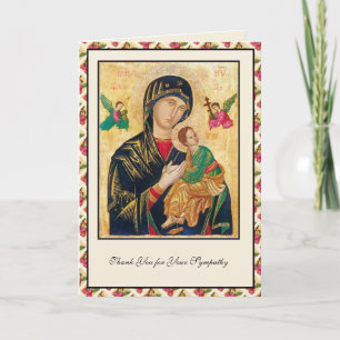 Tarjeta De Agradecimiento Madre de la ayuda perpetua Condolencia simpática 