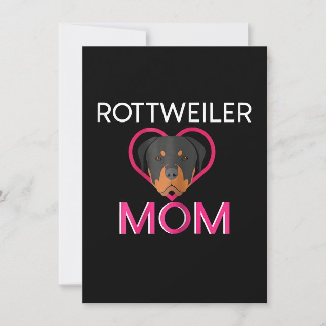Tarjeta De Agradecimiento Madre de Rottweiler (Anverso)