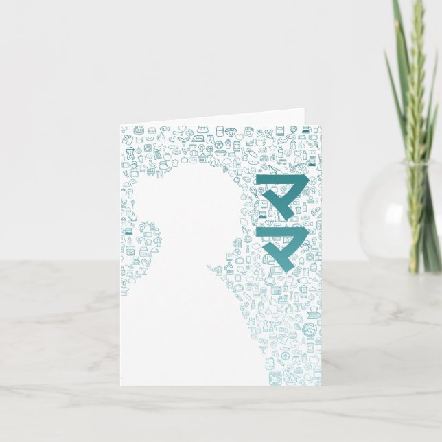 Tarjeta De Agradecimiento Madre en personaje japonés (Katakana) (Anverso)