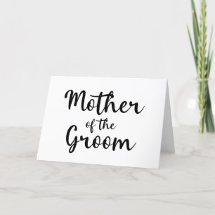 Tarjeta De Agradecimiento Madre minimalista del Groom