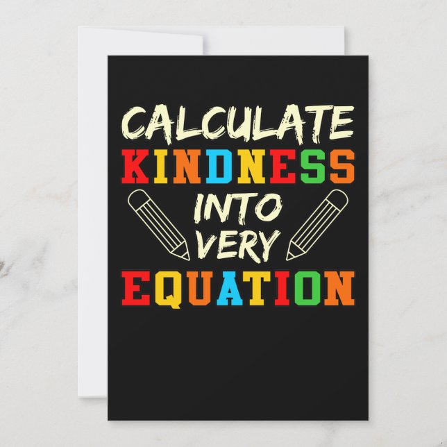 Tarjeta De Agradecimiento Maestra Amabilidad Matemática Matemáticas Estudian (Anverso)