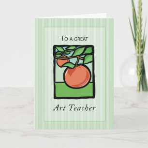 Tarjeta De Agradecimiento Maestra de Arte Gracias, Apple