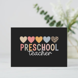 Tarjeta De Agradecimiento Maestra Preescolar Regreso a Clases 