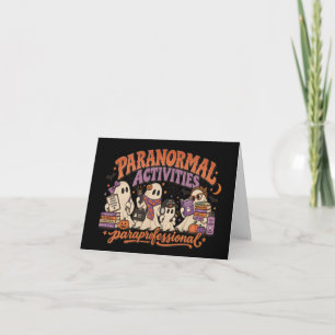 Tarjeta De Agradecimiento Maestro de Halloween Paraprofesional para Normal 