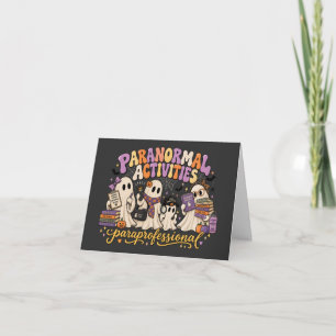 Tarjeta De Agradecimiento Maestro de Halloween Paraprofesional para Normal 