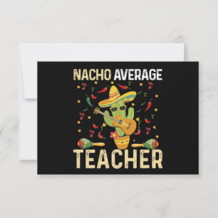 Tarjeta De Agradecimiento Maestro promedio Nacho Cinco De Mayo Fiesta Mexica