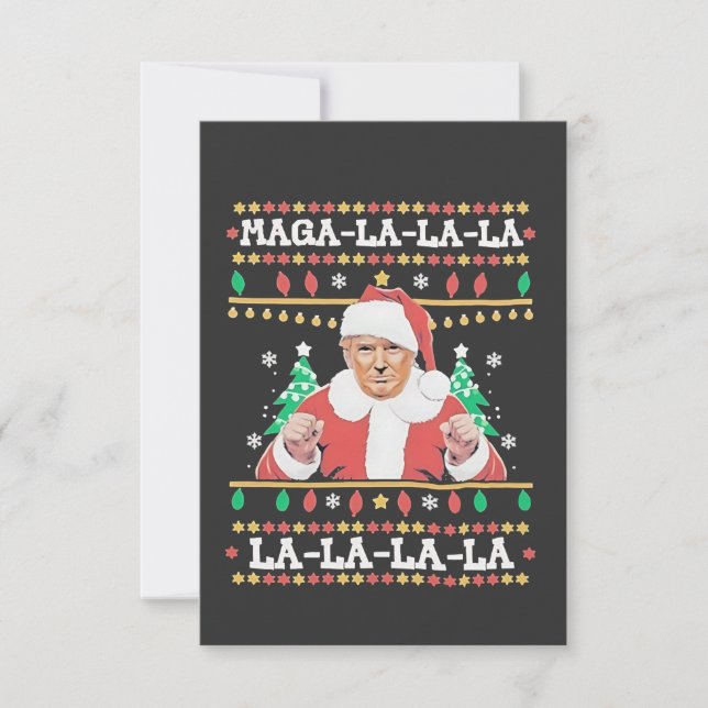 Tarjeta De Agradecimiento Maga La La La Trump Inauguración de Navidades 47 (Anverso)