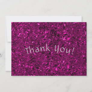Tarjeta De Agradecimiento Magenta de lujo personalizado Relieve metalizado a