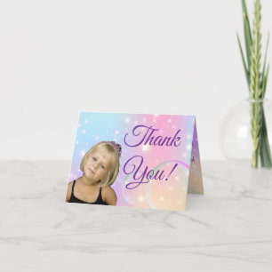 Tarjeta De Agradecimiento Magia Fiesta Foto Gracias Cartas