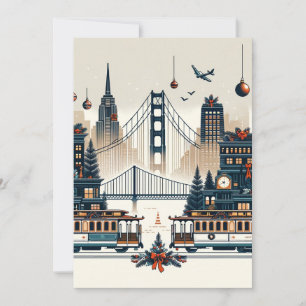 Tarjeta De Agradecimiento Magia Navideña de la Puerta Dorada San Francisco N
