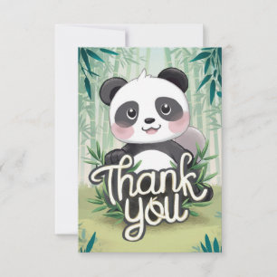 Tarjeta De Agradecimiento Magic Bamboo Panda