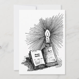 Tarjeta De Agradecimiento Magic Spells Book Candle Witchcraft