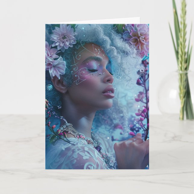 Tarjeta De Agradecimiento *~* Mágica mujer LACE Espiritual SC4 BLANK (Anverso)