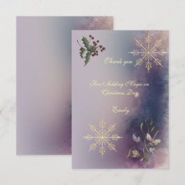 Tarjeta De Agradecimiento Magical Christmas Glow Birthday Thank you card