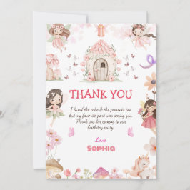 Tarjeta De Agradecimiento Magical Fairy First Birthday Thank You cards 