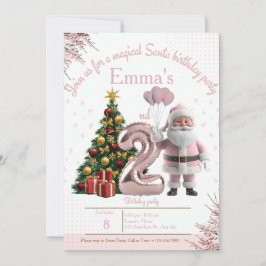 Tarjeta De Agradecimiento Magical Santa Birthday Invitation – 2nd Birthday