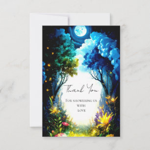 Tarjeta De Agradecimiento Magical Woodland Baby Shower