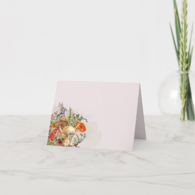 Tarjeta De Agradecimiento Magick Mushrooms and Dragons Thank You Cards (Anverso)