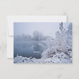 Tarjeta De Agradecimiento Magnífica escena del lago invernal RSVP