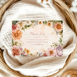 Tarjeta De Agradecimiento Magnífica graduación del Jardín de Flores Silvestr