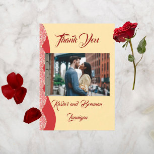 Tarjeta De Agradecimiento Magnífico Boda Mehndi Gracias Cartas