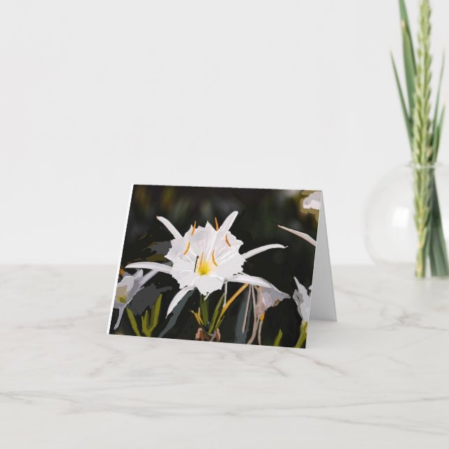 Tarjeta De Agradecimiento Magnífico Cahaba Lily Pensando En Ti (Anverso)
