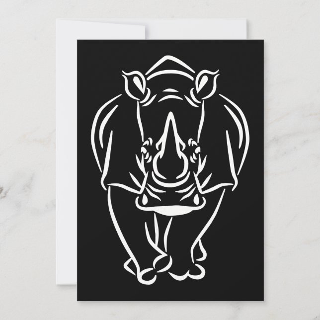Tarjeta De Agradecimiento Magnífico regalo para animales rinocerontes (Anverso)