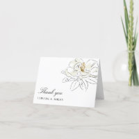 Magnolia blanca Ilustracion Boda mínimo moderno