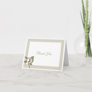 Tarjeta De Agradecimiento Magnolia Gracias Cartas
