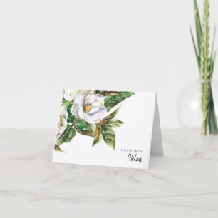 Tarjeta De Agradecimiento Magnolias de acuarela de bonito personalizada
