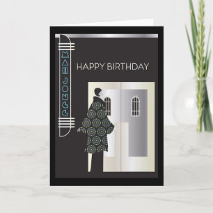 Tarjeta De Agradecimiento Mah Jongg Deco Miami Card