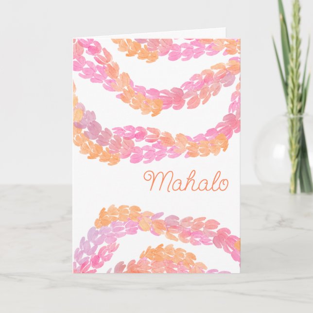 Tarjeta De Agradecimiento Mahalo (Anverso)