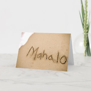 Tarjeta De Agradecimiento Mahalo